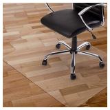 Kuyal Clear Chair Mat, 30x48" With Lip