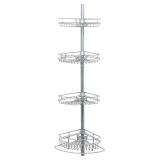 Zenna Home Shower Pole Caddy Silver