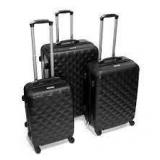 Aleko 3pc Luggage Set Black