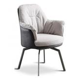 J&C Group Rotatable Home Boss Office Chair With Backrest, Gray- Retail:$200.00