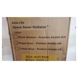 Able Life Space Saver Rollator, Lightweight Folding Mobility Rolling Walker for Seniors and Adults, 6-inch Wheels, Locking Brakes, and Padded Seat with Backrest, Regal Rose