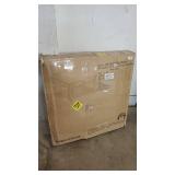 Walker Edison Modern Country Square Coffee Table Living Room Accent Ottoman Storage Shelf, 30 Inch, Grey Wash