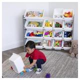 Humble Crew Supersized Wood Toy Storage Organizer, Extra Large, Grey/White