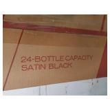 VintageView Wall Series (4 Ft) - 24 Bottle Metal Wall Mounted Wine Rack (Satin Black) Stylish Modern Wine Storage with Label Forward Design