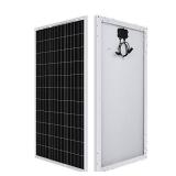 Renogy 12 Volt Solar Panel 100 Watt High-Efficiency Monocrystalline Module PV Charger for RV Battery Boat Caravan and Other Off-Grid Applications, Single, RNG-100D-SS, 19.5 ×42"