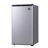 RCA RFR322-B RFR322 3.2 Cu Ft Single Door Mini Fridge with Freezer, Platinum, Stainless