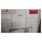 RCA RFR322-B RFR322 3.2 Cu Ft Single Door Mini Fridge with Freezer, Platinum, Stainless