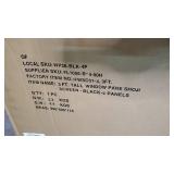 Oriental Furniture 3 ft. Tall Window Pane Shoji Screen - Black - 4 Panels