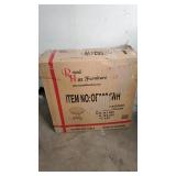 Roundhill Furniture OC0024WH Rene Round Wood Pedestal Side Table, White