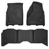 Husky Liners 99001 Black Weatherbeater Front & 2nd Seat Floor Liners Fits 2009-2018 Dodge Ram 1500 Crew Cab, 2019 Dodge Ram 1500 Classic Crew Cab, 2010-2018 Dodge Ram 2500/3500 Crew Cab