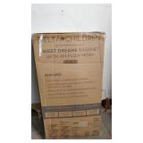 Delta Children Sweet Dreams Bassinet with Airflow Mesh Bedside Portable Crib with Vibration Lights and Music, Grey Infinity