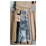 Monoprice Above Fireplace Mantel Pull-Down Full-Motion Articulating TV Wall Mount Bracket For LED TVs 55in to 100in, Max Weight 143 lbs, VESA Patterns Up to 800x600, Rotating, Height Adjustable, Black