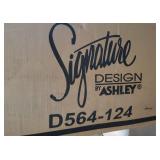 Signature Design by Ashley Collenburg 24.50" Counter Height Faux Leather Barstool, 2 Count, Dark Brown