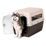 Petmate Ultra Vari Kennel, Heavy-Duty Dog Travel Crate, No-Tool Assembly, 40" Long , 70-90 lb, Taupe/Black