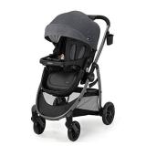 Graco Modes Pramette Stroller | Baby Stroller with True Bassinet Mode, Reversible Seat, One Hand Fold, Extra Storage, Child Tray, Redmond, Amazon Exclusive