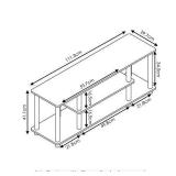 FURINNO Turn-N-Tube 3-Tier Entertainment TV Stands, French Oak Grey/Black,12250GYW/BK