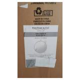 FirsTime & Co. White Marshall Round Mirror, American Designed, Silver, 32.5 inches (70247)