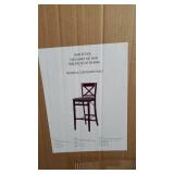 Linon Triena X Back Folding Bar Stool, Brown