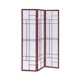 Coaster 3 Panel Room Divider Shoji Screen, Cherry, 70.25"h