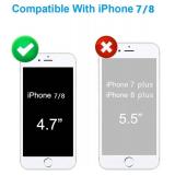 Mitywah Waterproof Case Compatible with iPhone 7 / iPhone 8 Heavy Duty Durable Metal Full Body Protective Case Built-in Screen Protection Shockproof Dustproof Rugged Military Grade Defender, Black