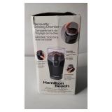 Hamilton Beach Fresh Grind Electric Coffee Grinder for Beans, Spices and More, Stainless Steel Blades, Removable Chamber, Makes up to 12 Cups, Black