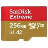 SanDisk 256GB Extreme microSDXC UHS-I Memory Card with Adapter - Up to 160MB/s, C10, U3, V30, 4K, A2, Micro SD - SDSQXA1-256G-GN6MA