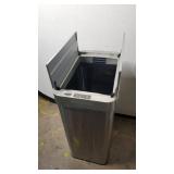 iTouchless - 13 Gallon Touchless Sensor Wings Lid Trash Can with Pet-Proof Lid and AbsorbX Odor Control, Stainless Steel Kitchen Bin - Silver