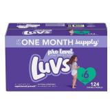 Sealed - Luvs Triple Leakguards Extra Absorbent Diapers, Size 6, 124 Count