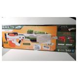 NERF Halo MA40 Motorized Dart Blaster -- Includes Removable 10-Dart Clip, 10 Official Elite Darts, and Attachable Rail Riser , White