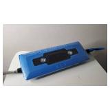 Snow Joe SJBLZD-LED 4-In-1 Telescoping Snow Broom + Ice Scraper | 18-Inch Foam Head | Headlights (Blue)