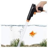 hygger Aquarium Gravel Cleaner, New Quick Water Changer with Air-Pressing Button Fish Tank Sand Cleaner Aquarium Siphon Vacuum Cleaner. Hoses & Clamp Not Included
