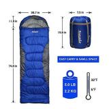 0 Degree Winter Sleeping Bags for adults camping (350GSM) -Temp Range (5F  32F) Portable Waterproof Compression Sack- Camping Sleeping Bags for Big and Tall in Env Hoodie: Hiking backpacking 4 Seaso