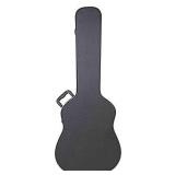 Gearlux Dreadnought Acoustic Guitar Hardshell Case with Accessory Compartment - Black, No Key