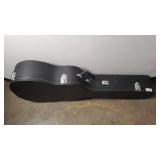 Gearlux Dreadnought Acoustic Guitar Hardshell Case with Accessory Compartment - Black, No Key