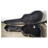 Gearlux Dreadnought Acoustic Guitar Hardshell Case with Accessory Compartment - Black, No Key