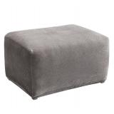 SURE FIT Stretch Pique Ottoman Slipcover - Flannel Gray (SF43751)