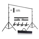 HYJ-INC 10ft x 8.5ft Adjustable Photography Backdrop Support System Photo Video Studio Muslin Background Stand Kit with Carry Bag