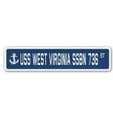 USS WEST Virginia SSBN 736 Street Sign us Navy Ship Veteran Sailor Gift