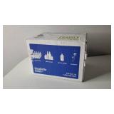 Sealed - (Pack of 12) 4 oz. Amber Boston Round with Black Glass Dropper