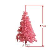 ALEKO CTPS59H350 Artificial Indoor Christmas Holiday Tree 5 Foot Candy Cane Pink and White
