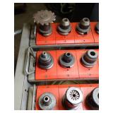 Lot of 18 ** CNC ** BT40 Tool Holders and Metal Storage Cart