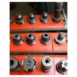 Lot of 18 ** CNC ** BT40 Tool Holders and Metal Storage Cart