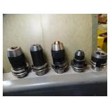 Lot of 5 *** CAT40 - Coolant Through - Keyless Drill Chucks for CNC Machines