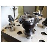 CNC Cat 40 Tool Holders Lot of 9 and Large Milling Tool w/ Holder and Desk