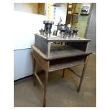 CNC Cat 40 Tool Holders Lot of 9 and Large Milling Tool w/ Holder and Desk