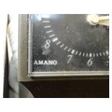 Amano TCX-21 Electronic Time Clock and 2 Metal Card Holders