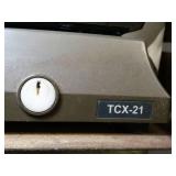 Amano TCX-21 Electronic Time Clock and 2 Metal Card Holders