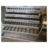 24"w x 16"t  Vintage Cleveland Small Bit Organizer // w/ 2 student Desks