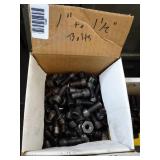 Small Box of 1" -  1 1/2" Bolts Lot