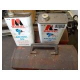 Air - Tool Oil and 2 Red Tool Boxes w/ Contents